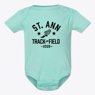 Saint Ann Catholic School Track and Field Baby Onesie