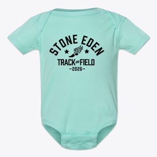 Stone Eden Christian School Track and Field Baby Onesie