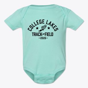 College Lakes Elementary School Track and Field Baby Onesie