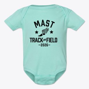 Mast School Track and Field Baby Onesie