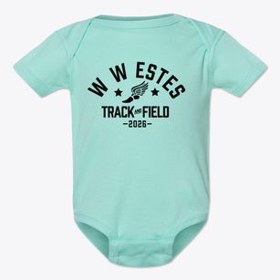 W W Estes Elementary School Track and Field Baby Onesie