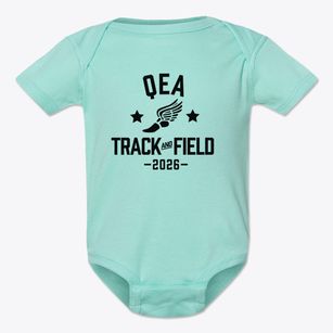 Quality Education Academy Track and Field Baby Onesie
