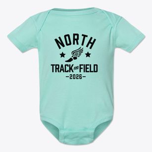 North Elementary School Track and Field Baby Onesie