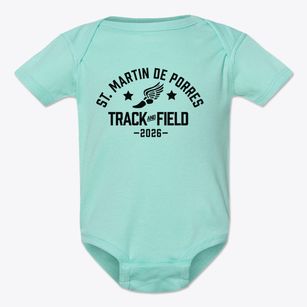 Saint Martin De Porres School Track and Field Baby Onesie
