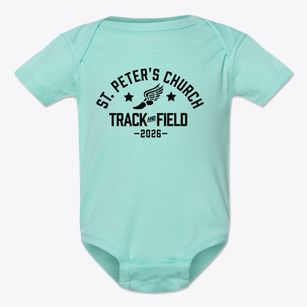 St Peter's Church Track and Field Baby Onesie