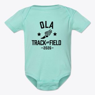 Our Lady Of Angels High School Track and Field Baby Onesie