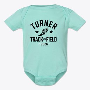 Turner Elementary School Track and Field Baby Onesie