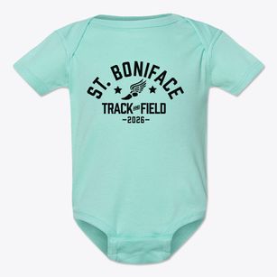 St Boniface Parish Track and Field Baby Onesie