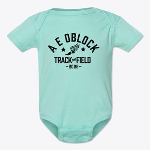 A E Oblock Junior High School Track and Field Baby Onesie