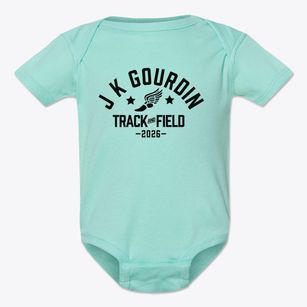 J K Gourdin Elementary School Track and Field Baby Onesie