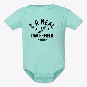 C R Neal Learning Center Track and Field Baby Onesie