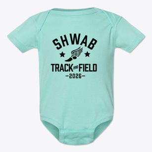 Shwab Elementary School Track and Field Baby Onesie