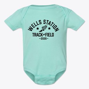 Wells Station Elementary School Track and Field Baby Onesie