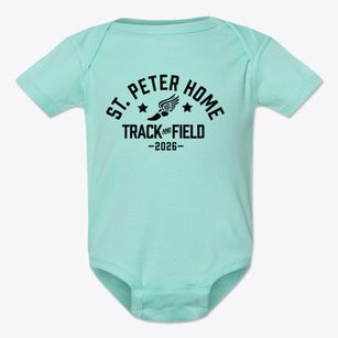 Saint Peter Home School Track and Field Baby Onesie