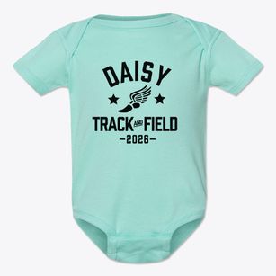 Daisy Elementary School Track and Field Baby Onesie