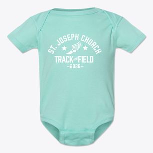 St. Joseph Catholic Church Track and Field Baby Onesie