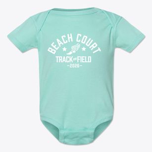 Beach Court Elementary School Track and Field Baby Onesie
