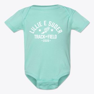 Lillie E Suder Elementary School Track and Field Baby Onesie