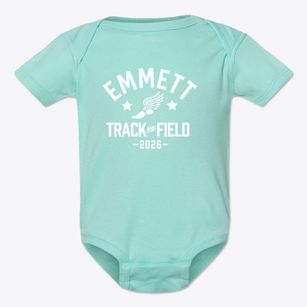 Emmett Junior High School Track and Field Baby Onesie
