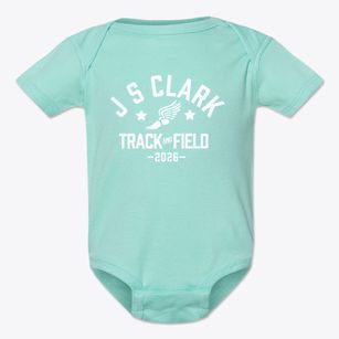 J S Clark Magnet School Track and Field Baby Onesie