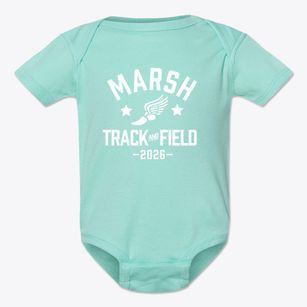 Marsh Elementary School Track and Field Baby Onesie