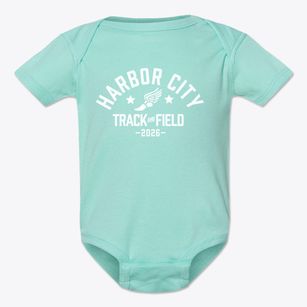 Harbor City High School #413 Track and Field Baby Onesie