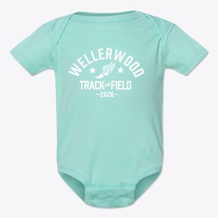 Wellerwood Montessori Academy Track and Field Baby Onesie