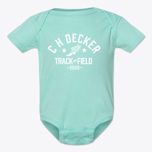 C H Decker Elementary School Track and Field Baby Onesie