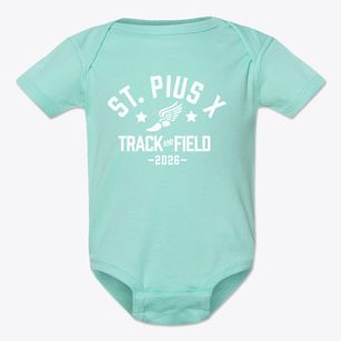 Saint Pius X School Track and Field Baby Onesie