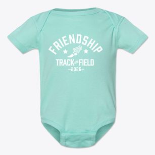 Friendship Christian School Track and Field Baby Onesie