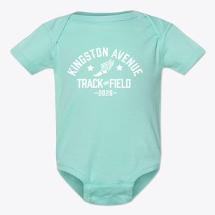 Kingston Avenue School Track and Field Baby Onesie