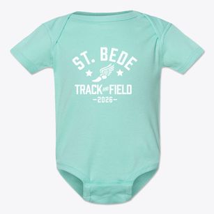 Saint Bede School Track and Field Baby Onesie