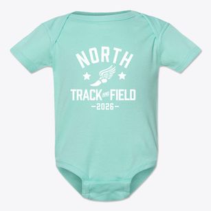 North Elementary School Track and Field Baby Onesie