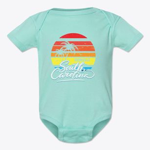 Varnville South Carolina Palm Tree Sunset Baby Onesie
