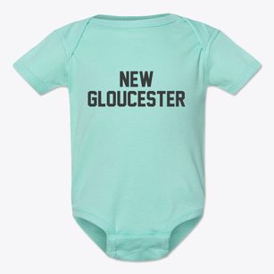 New Gloucester Maine Classic Block Baby Onesie