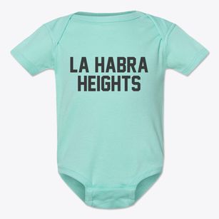 La Habra Heights California Classic Block Baby Onesie