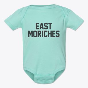 East Moriches New York Classic Block Baby Onesie