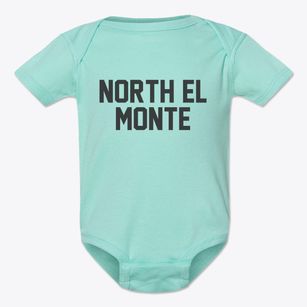 North El Monte California Classic Block Baby Onesie