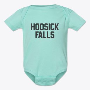 Hoosick Falls New York Classic Block Baby Onesie