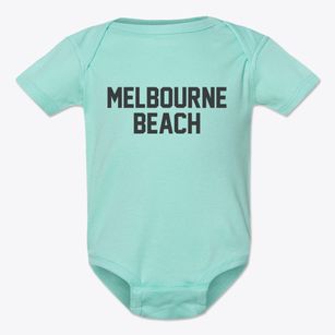 Melbourne Beach Florida Classic Block Baby Onesie