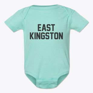 East Kingston New Hampshire Classic Block Baby Onesie