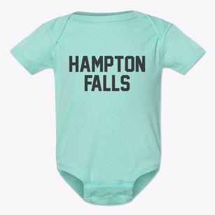 Hampton Falls New Hampshire Classic Block Baby Onesie