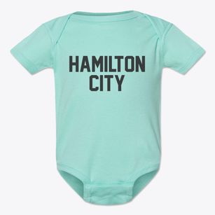 Hamilton City California Classic Block Baby Onesie