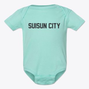 Suisun City California Classic Block Baby Onesie