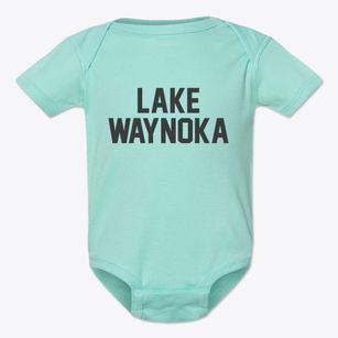 Lake Waynoka Ohio Classic Block Baby Onesie