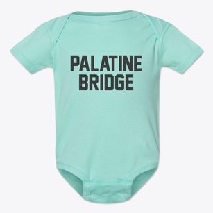 Palatine Bridge New York Classic Block Baby Onesie