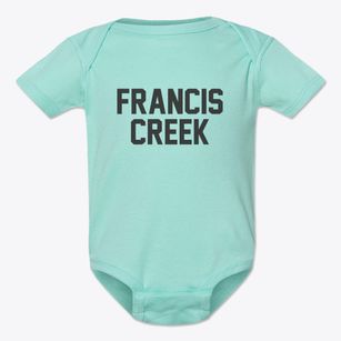 Francis Creek Wisconsin Classic Block Baby Onesie