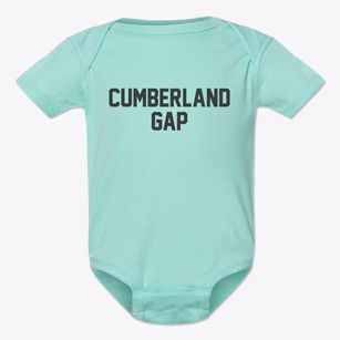 Cumberland Gap Tennessee Classic Block Baby Onesie