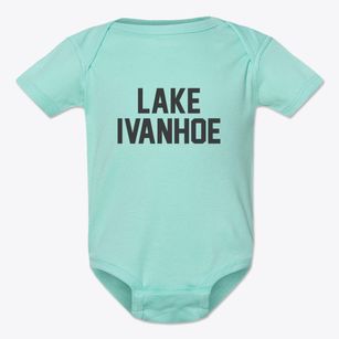 Lake Ivanhoe Wisconsin Classic Block Baby Onesie