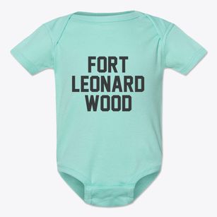 Fort Leonard Wood Missouri Classic Block Baby Onesie